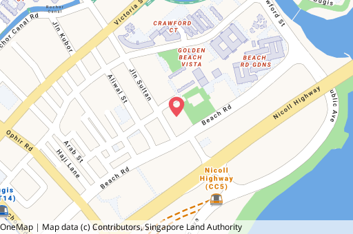 City Gate 位置与周边（371 Beach Road，近 Nicoll Highway 地铁站）